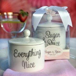 “Sugar, Spice and Everything Nice” Ceramic Sugar Bowl